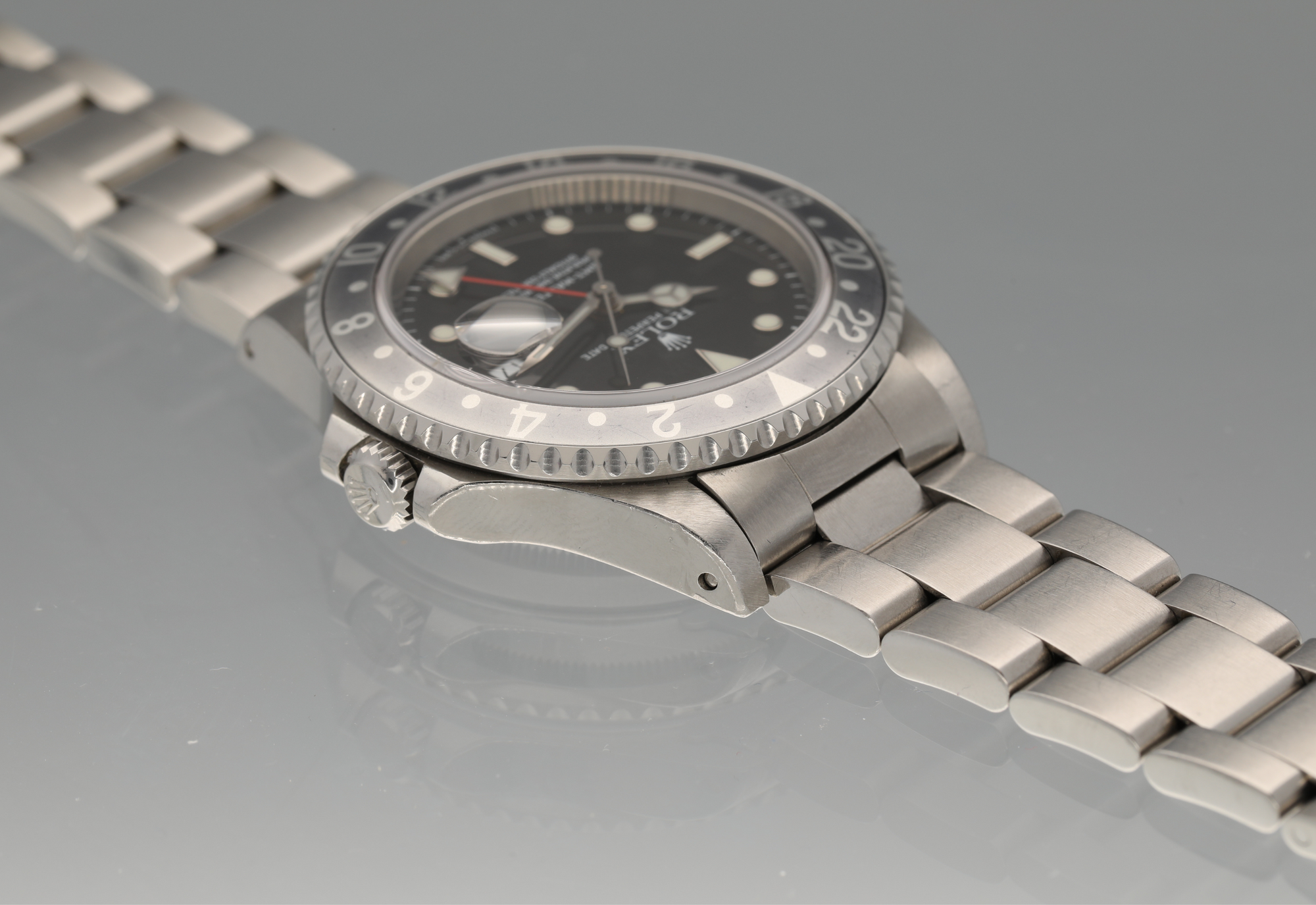 Rolex 16710 U Silver Surfer Tritinova dial