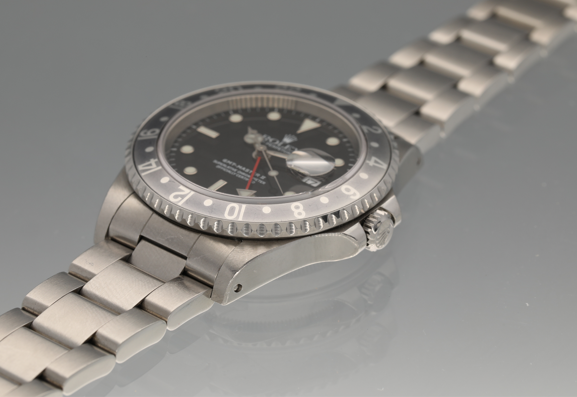 Rolex 16710 U Silver Surfer Tritinova dial