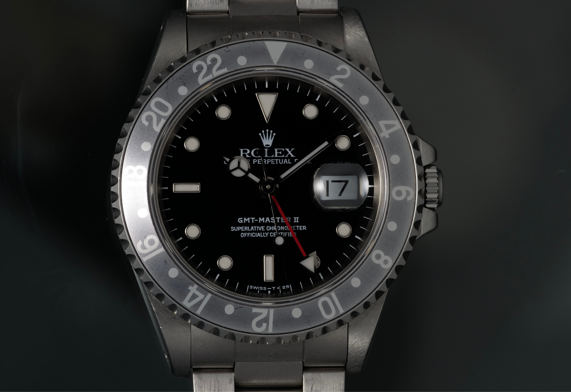 Rolex 16710 U Silver Surfer Tritinova dial