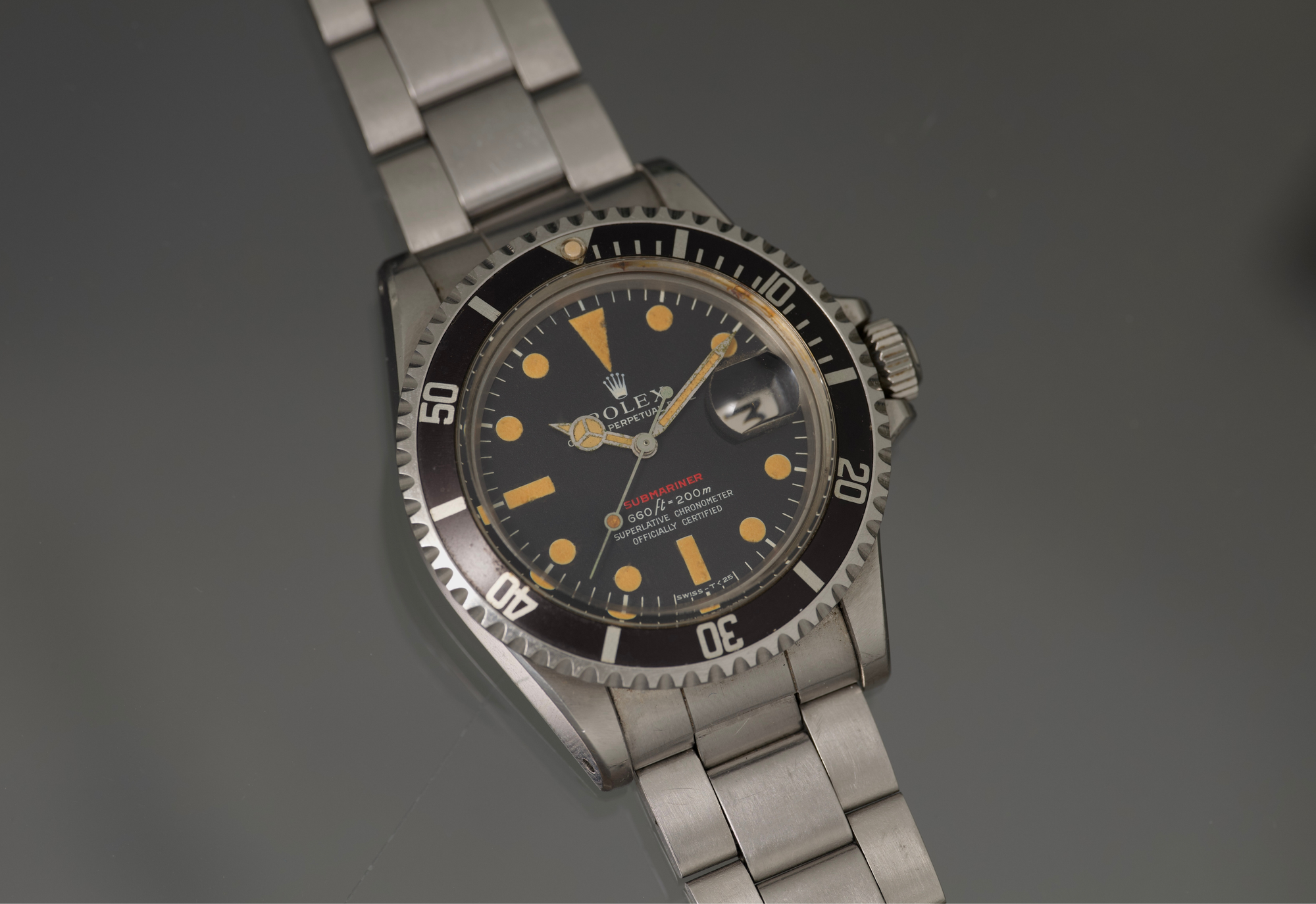 Deep Orange Patina Red sub from 1971 - Unpolished
