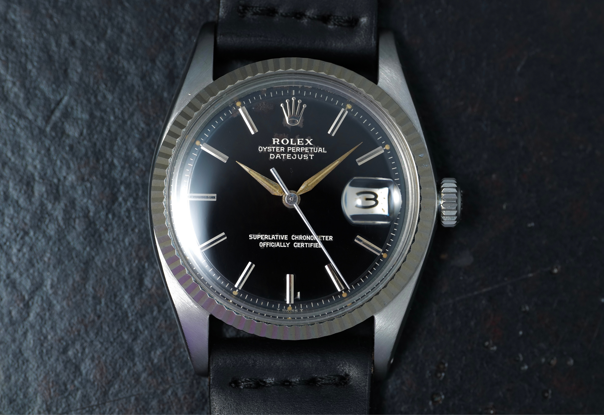 Rolex 1601 Old Black Gilt from 1964