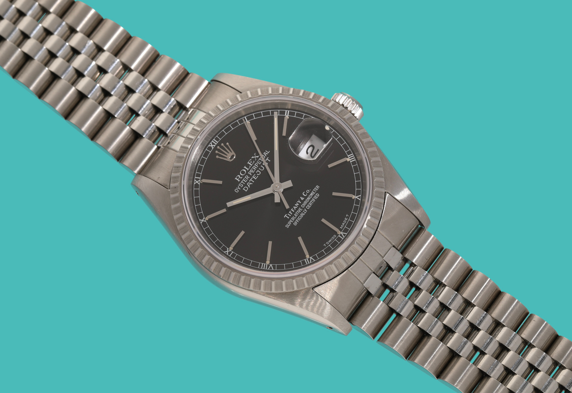 Sunburst Black Tiffany DATEJUST Like NOS condition