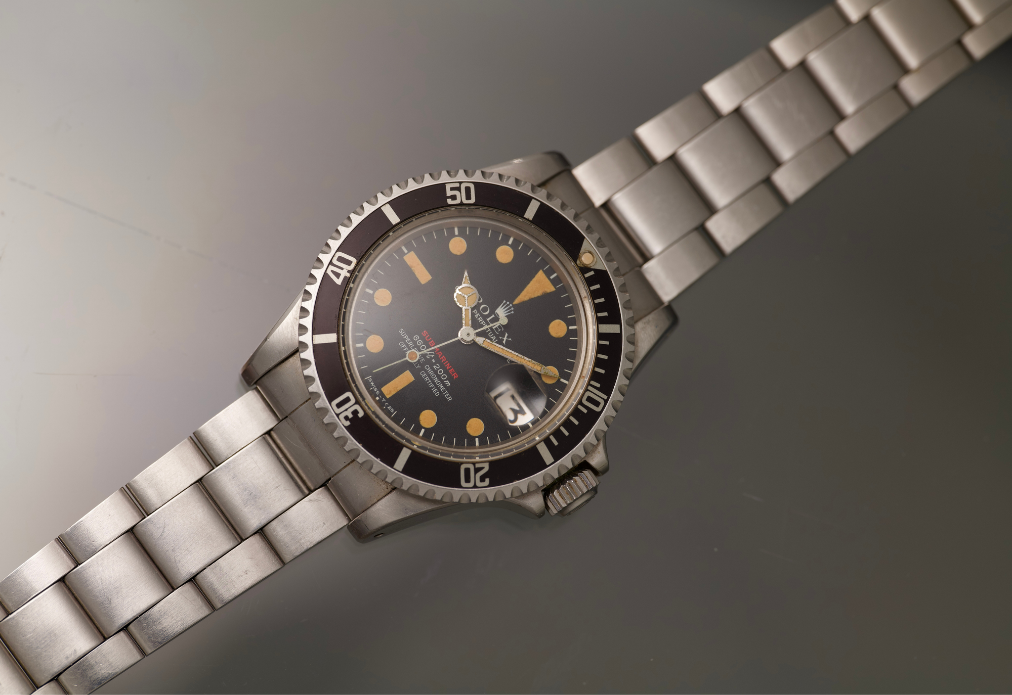 Deep Orange Patina Red sub from 1971 - Unpolished