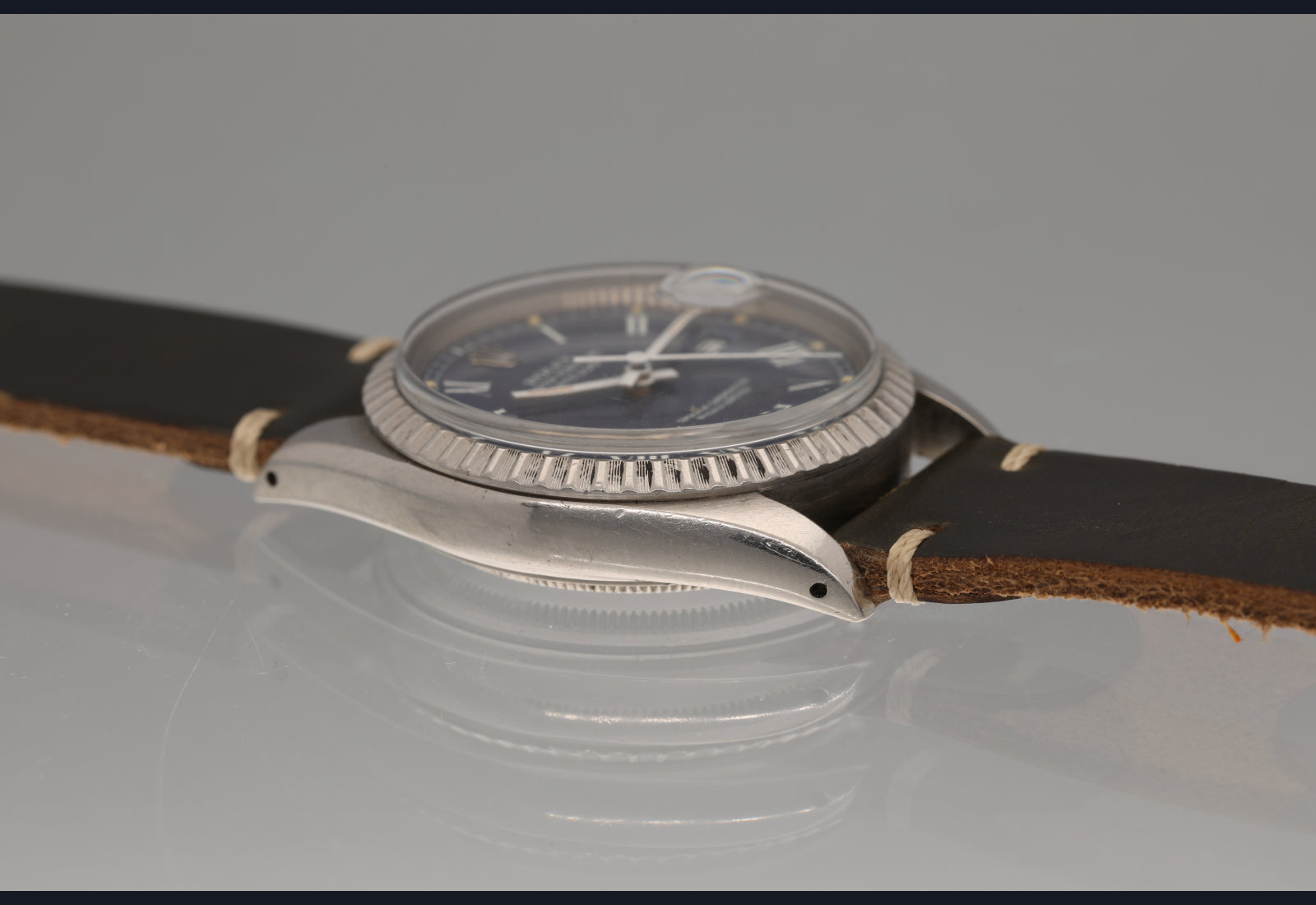 1978 Blue Buckley Dial 16000 Datejust unpolished