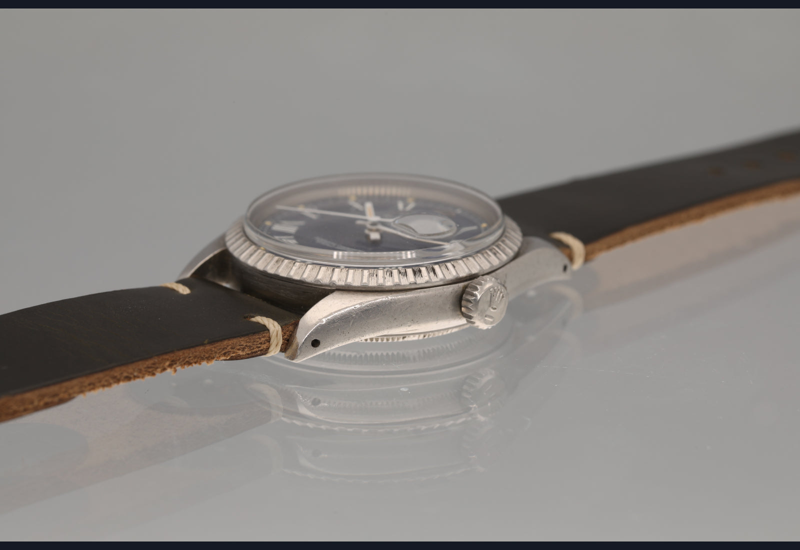 1978 Blue Buckley Dial 16000 Datejust unpolished