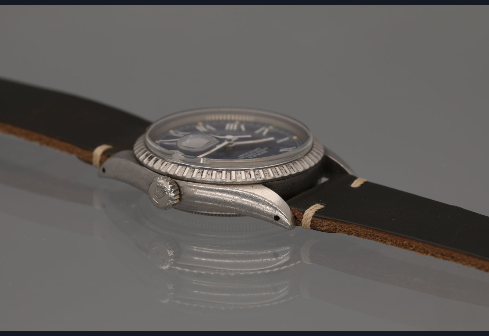 1978 Blue Buckley Dial 16000 Datejust unpolished