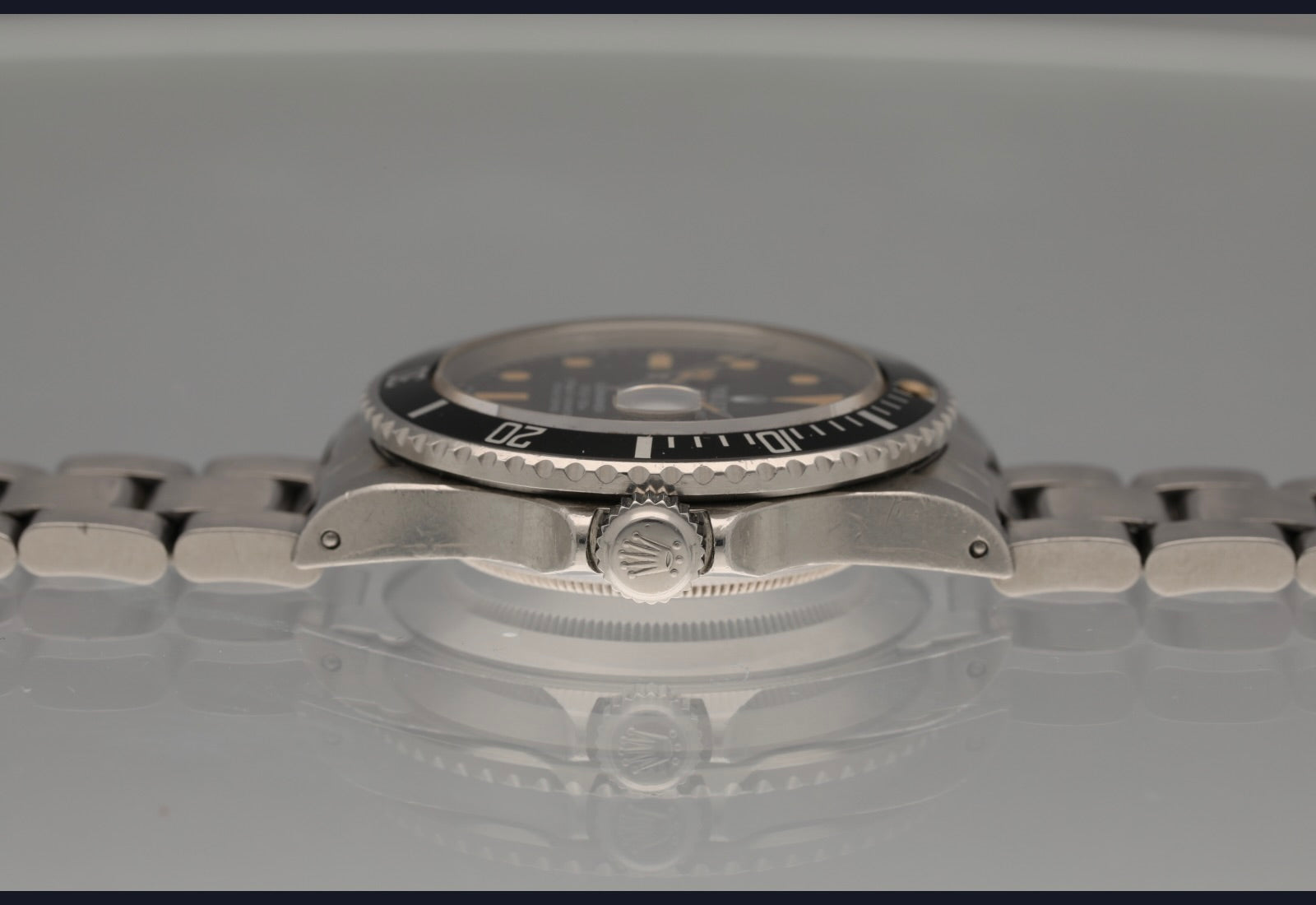 1982 Transitional Submariner date with orange patina and unpolished case