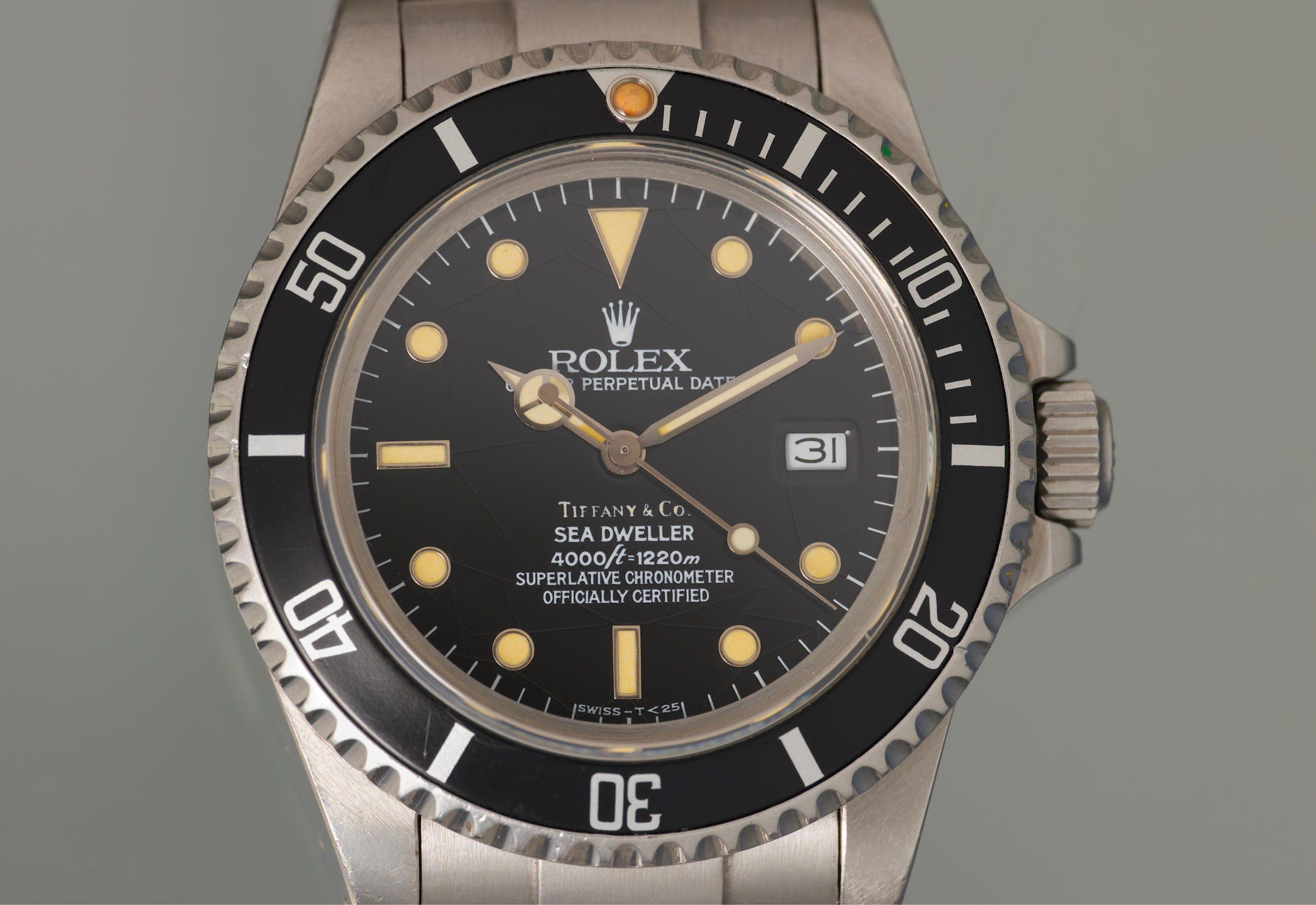 Vividly unpolished Tiffany CO 16660 from 1984 spider dial