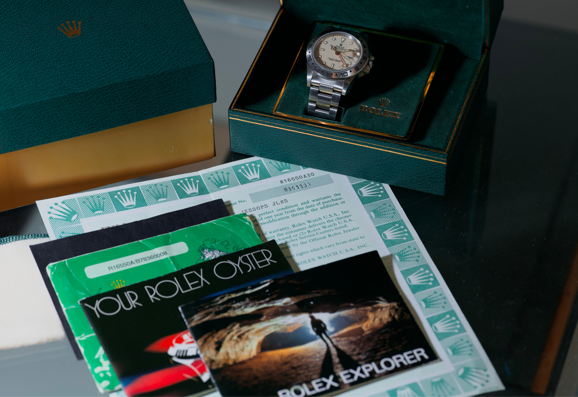 Explorer 16550 Cream Rail Dial With Box and Papers  - 1985