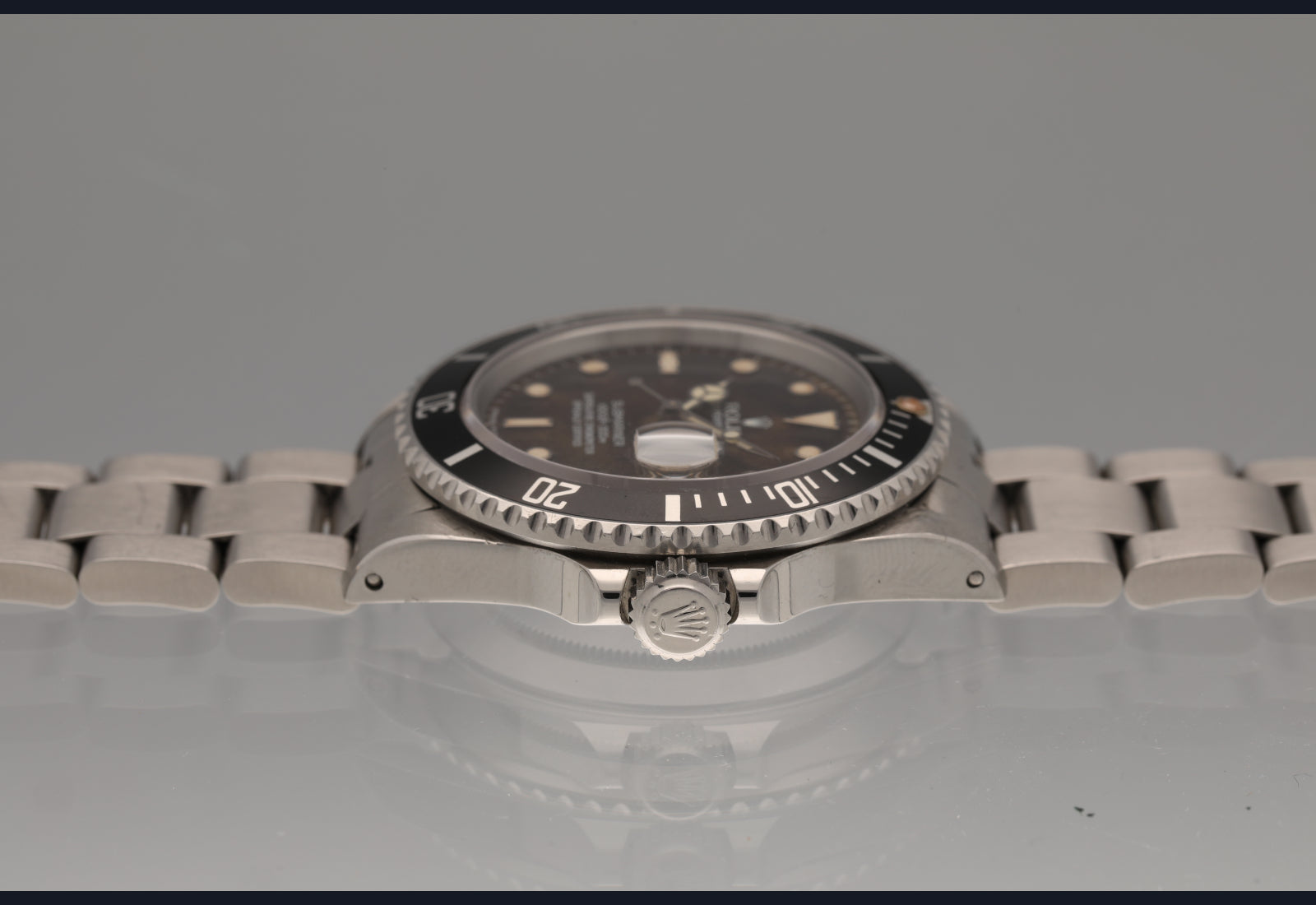 Uniquely Super Tropical brown 168000 submariner with a sharp case