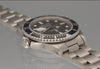 Snow White Transitional 16800 Submariner with a Tropical Blue insert