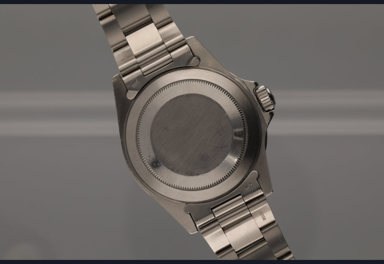 Snow White Transitional 16800 Submariner with a Tropical Blue insert