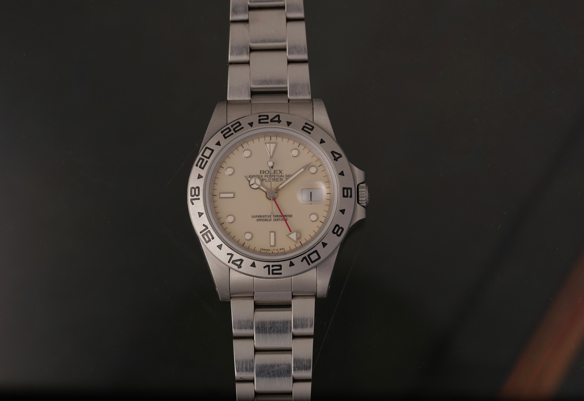 Cream Rail Dial 16550 from 1984 with box and papers