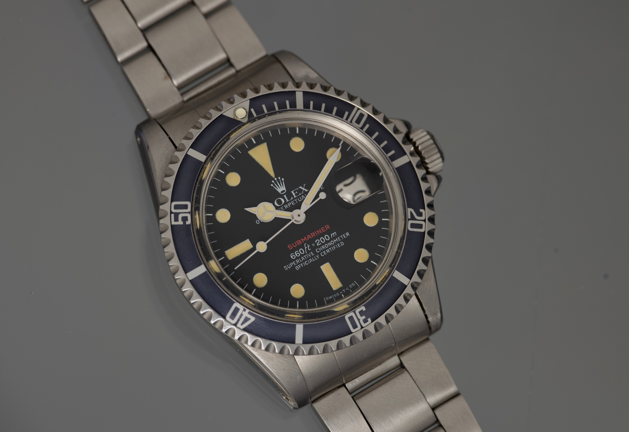 Superb Single Red Submariner  - Sharp Case, Dynamic Patina and a super unique insert