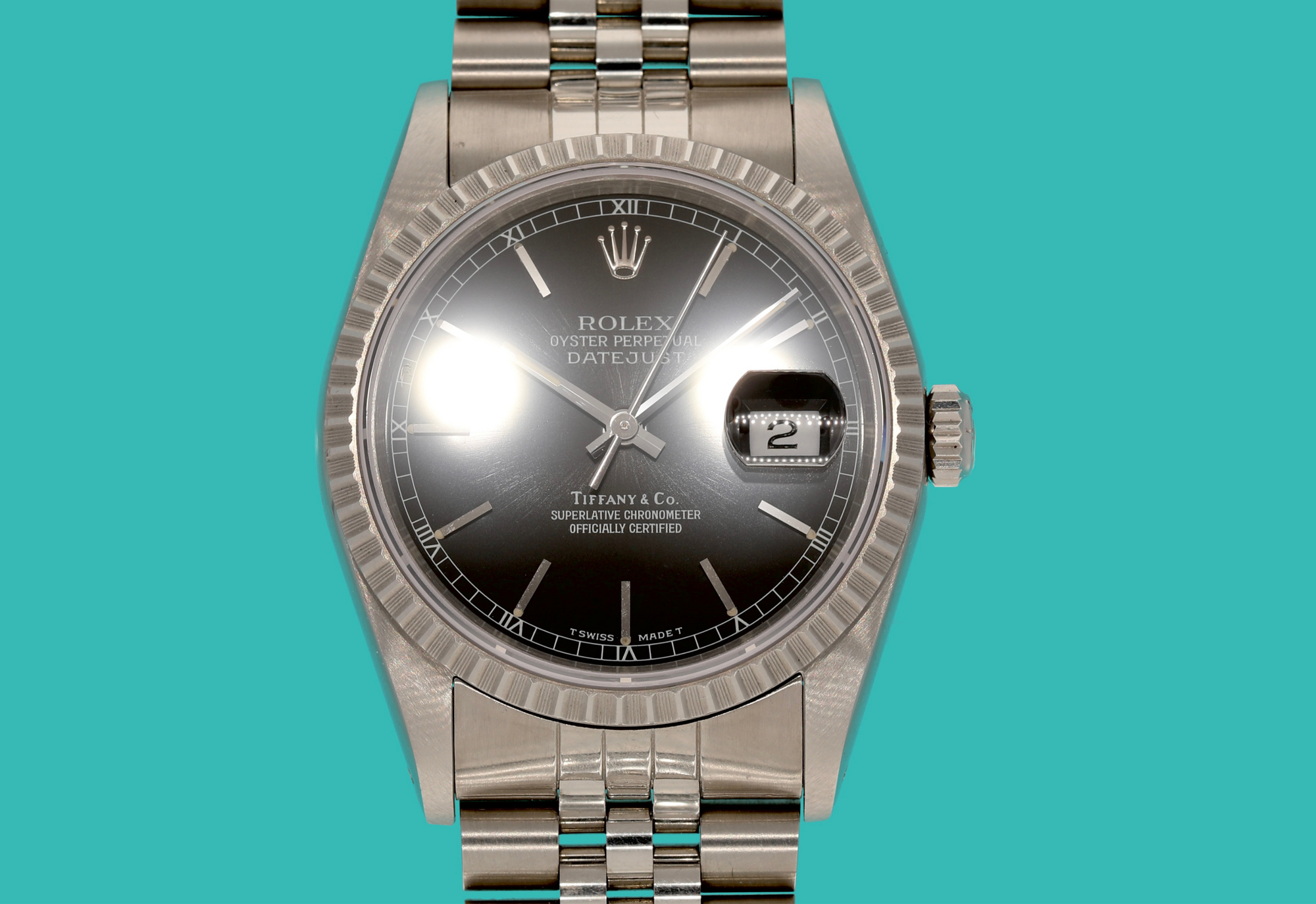 Sunburst Black Tiffany DATEJUST Like NOS condition vintageworn