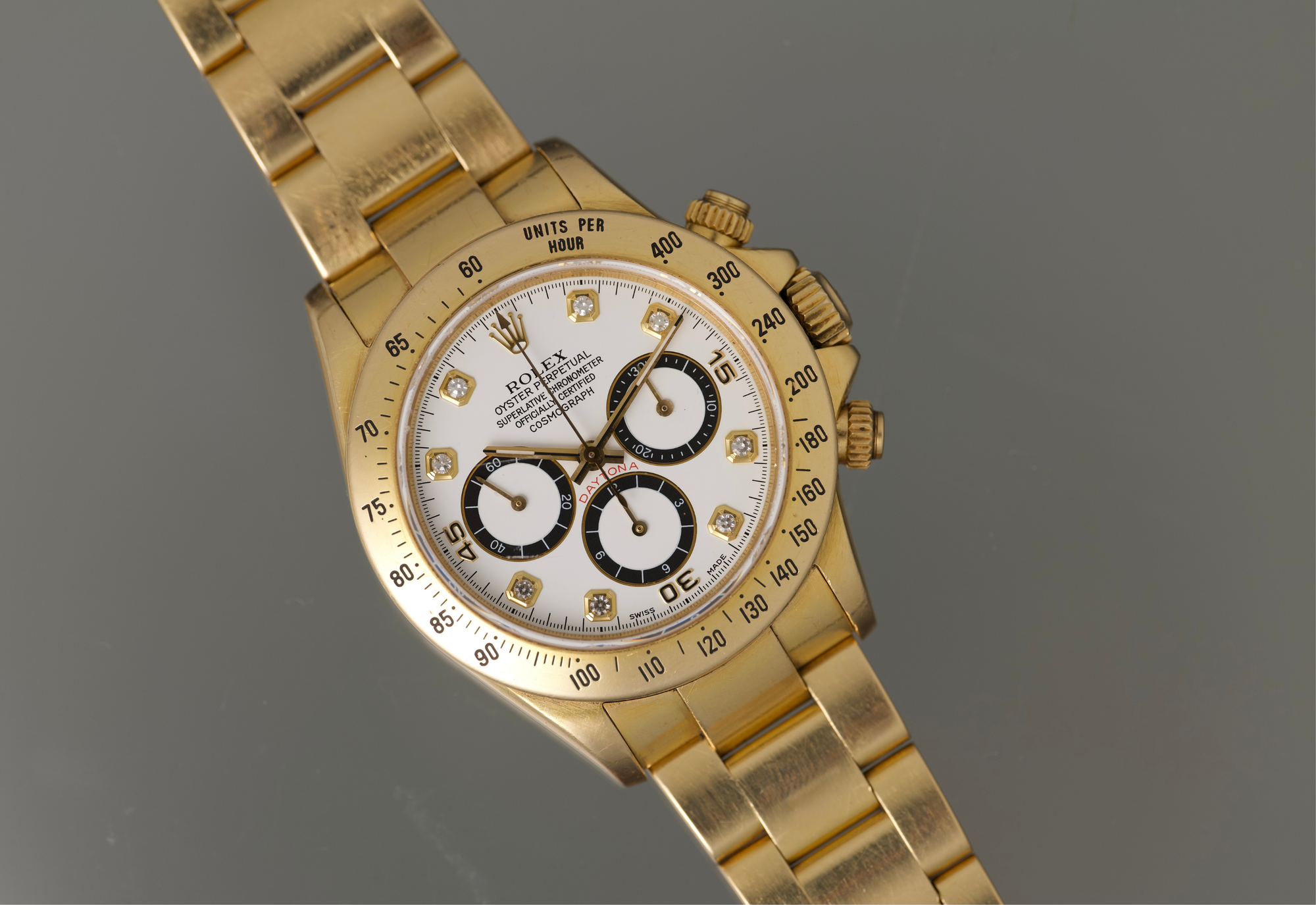 16528 Zenith Daytona  / white diamond dial with box and papers