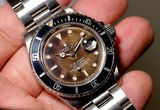 Uniquely Super Tropical brown 168000 submariner with a sharp case