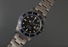 Snow White Transitional 16800 Submariner with a Tropical Blue insert