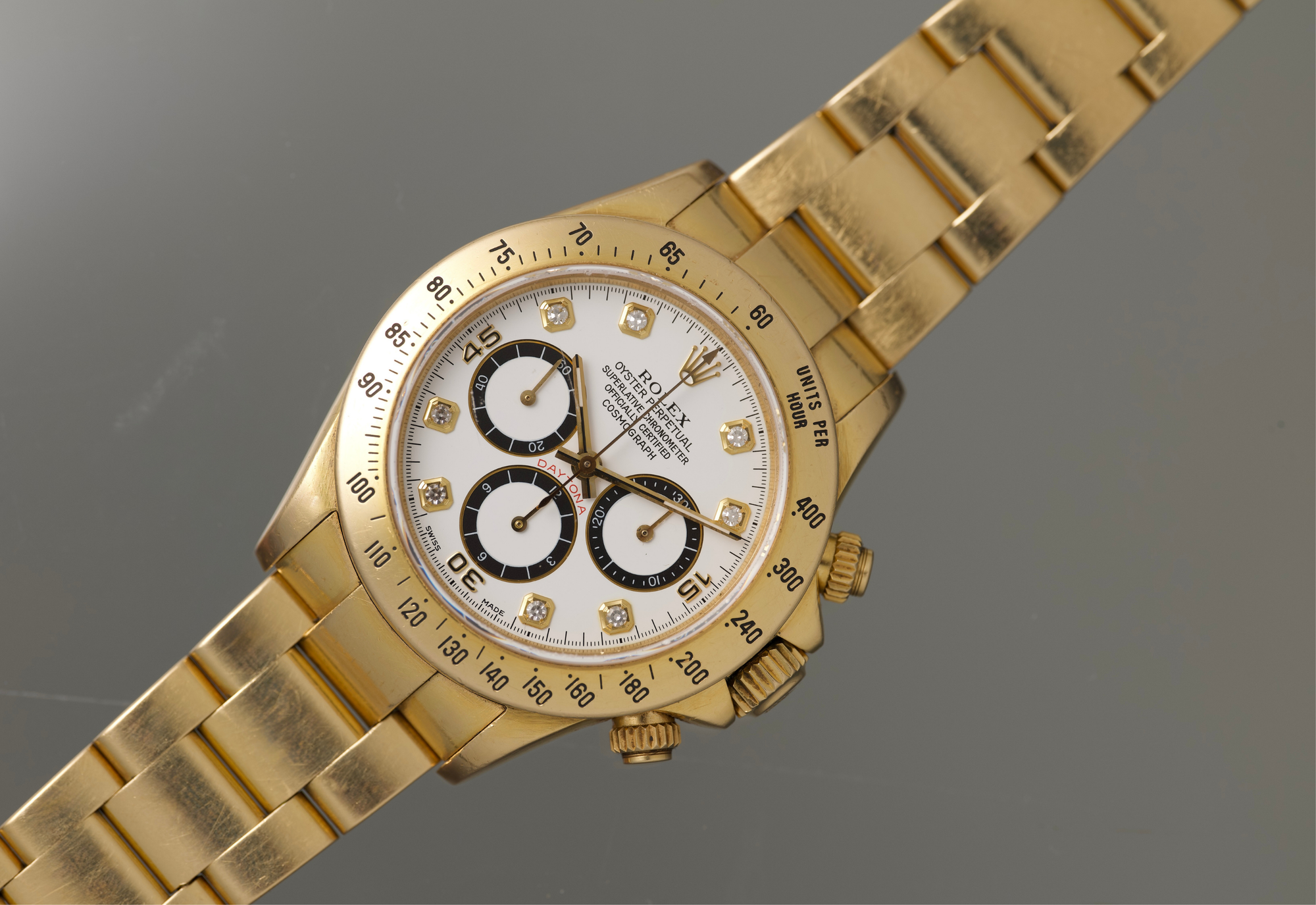 16528 Zenith Daytona  / white diamond dial with box and papers