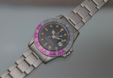 1675 MK1 crazy dial and mega font fuchsia w box and papers.