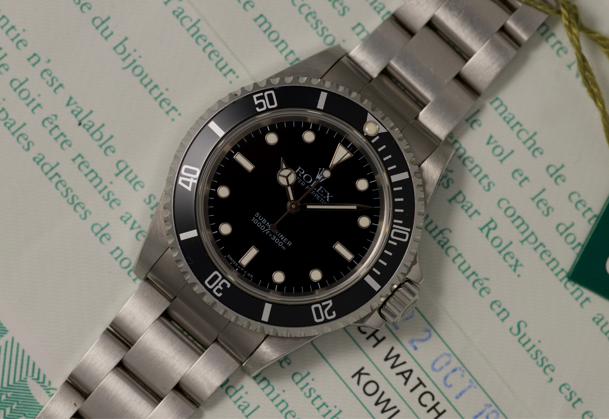 93 14060 Sharp and Unpolished / caseback sticker Box and Papers