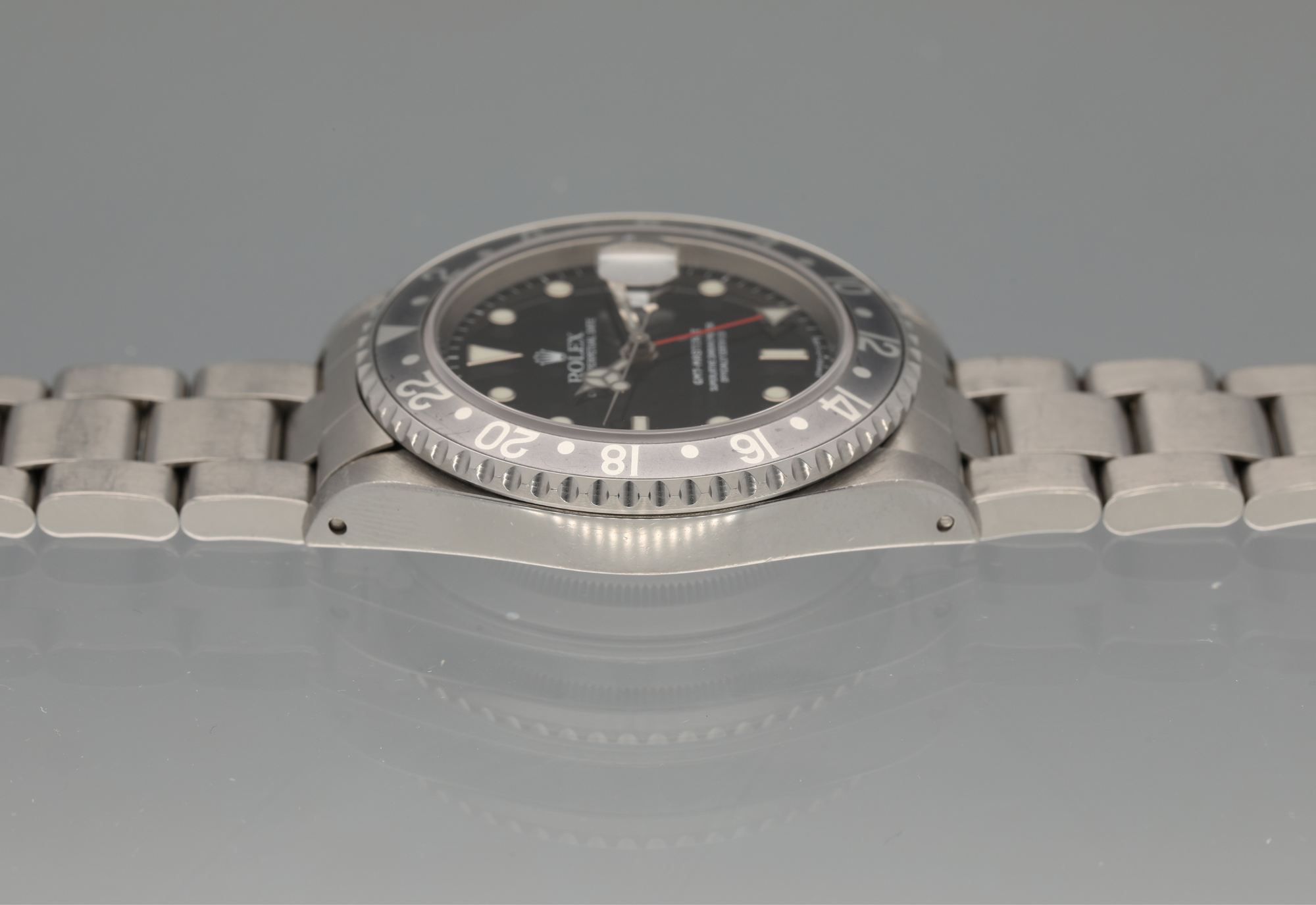 Rolex 16710 U Silver Surfer Tritinova dial