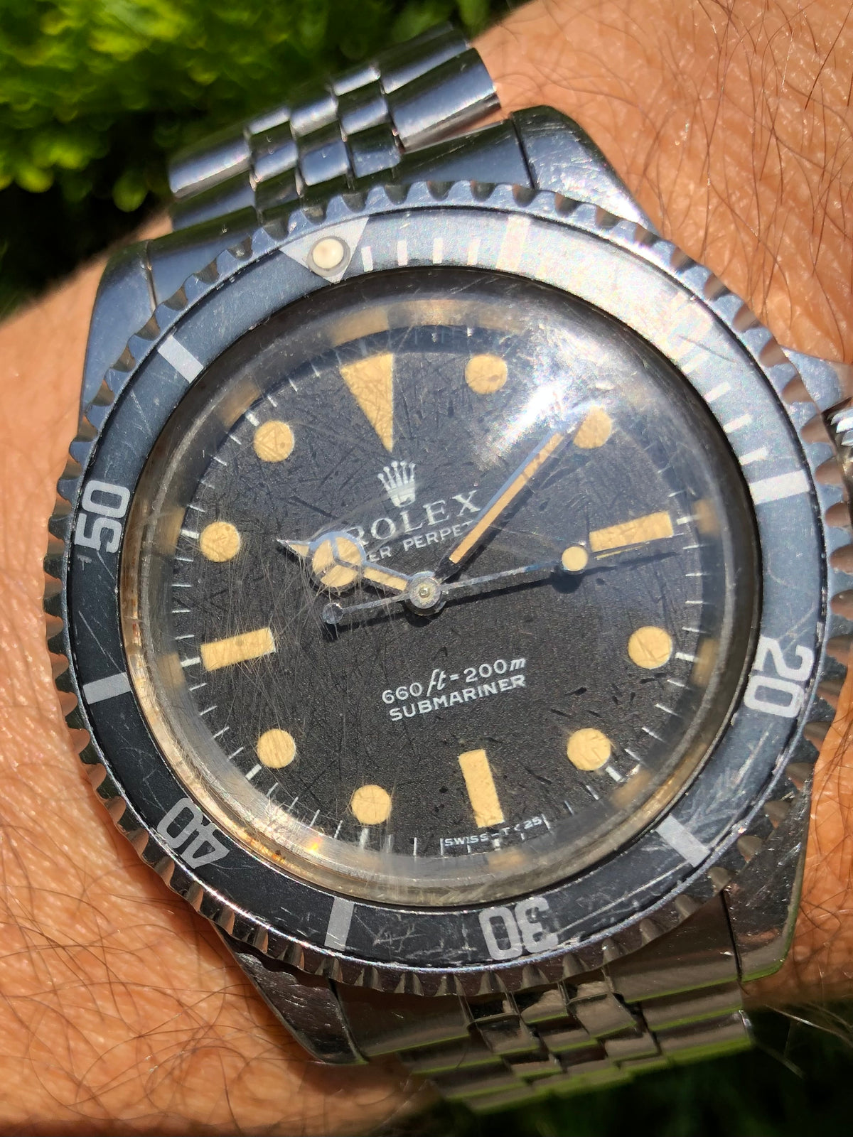 Rolex 5513 non serif submariner - barn find unpolished