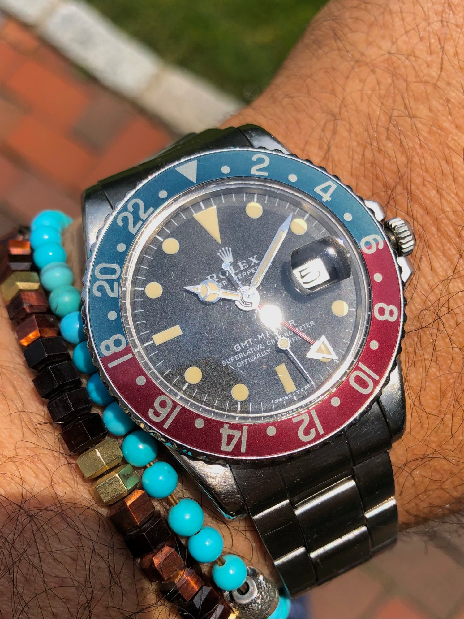 Rolex 1675 GMT Master MK2 dial fantastic colors