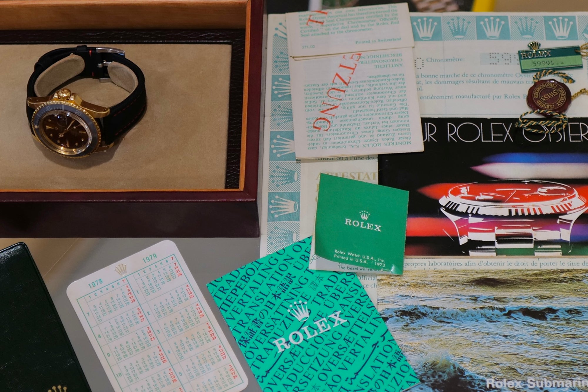 1979 Gold Submariner date complete set