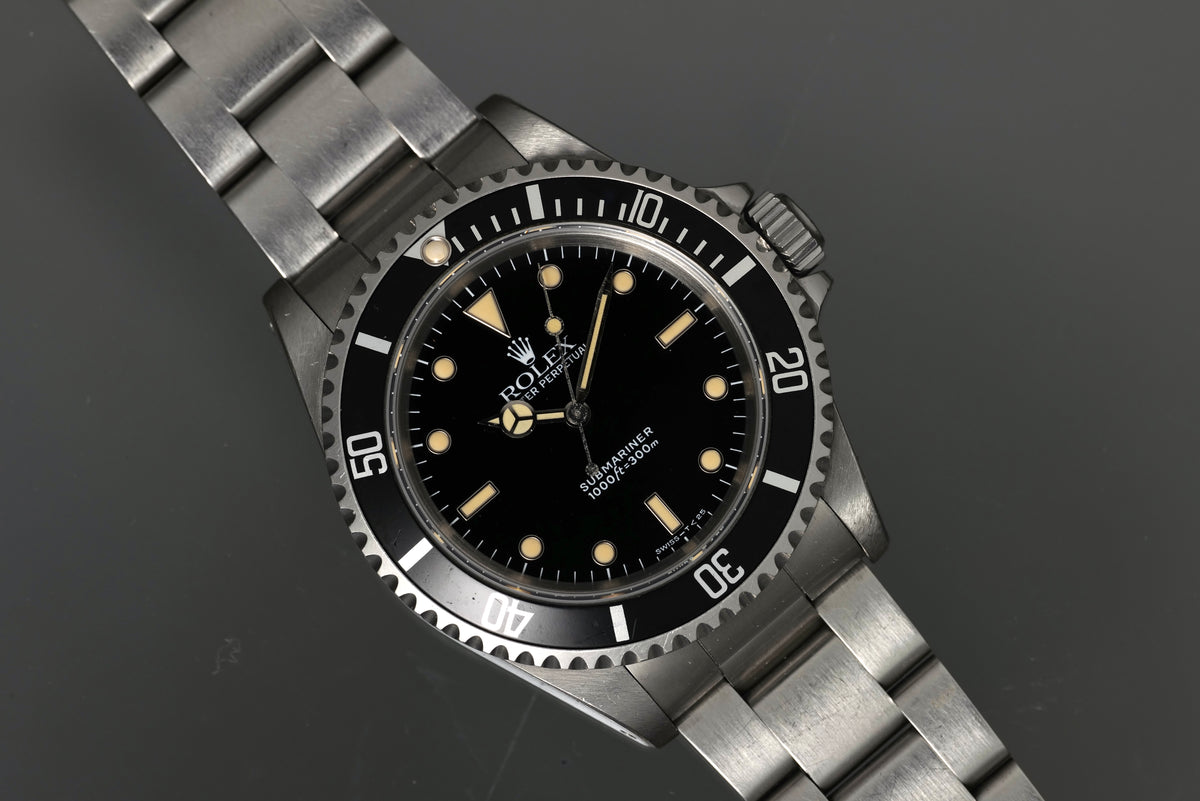 Super Sharp 14060 Neovintage Non-Date Submariner with heavy Patina Box and Papers incl