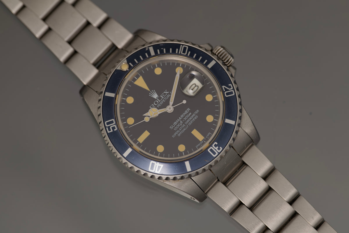 unpolished 16800 Matte Dial 1984 / blue bezel