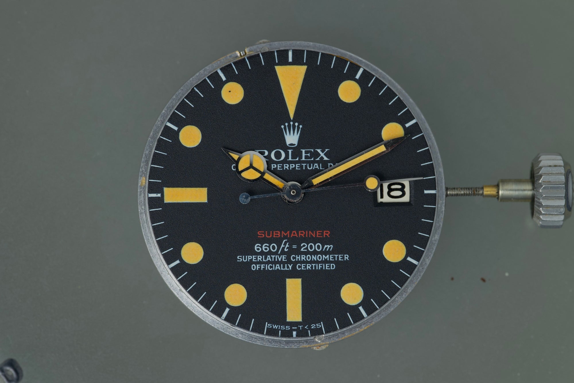 1972 Red Sub  / Super Pumpkin patina / Unpolished Case / Ghost Insert - just serviced