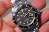 Deep Orange Patina Red sub from 1971 - Unpolished
