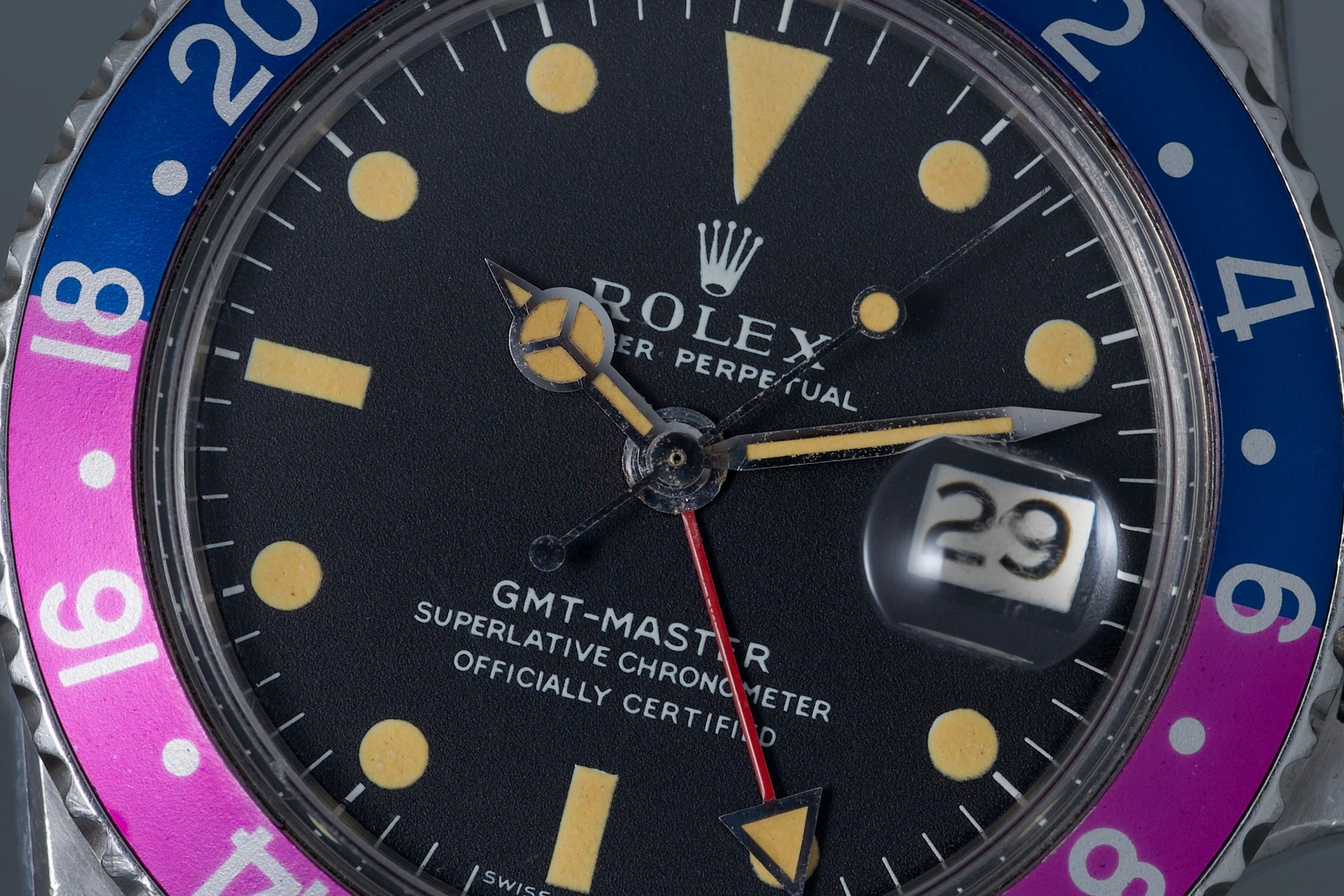 1675 MK1 Dial with Super Fuchsia Insert Box and Paers