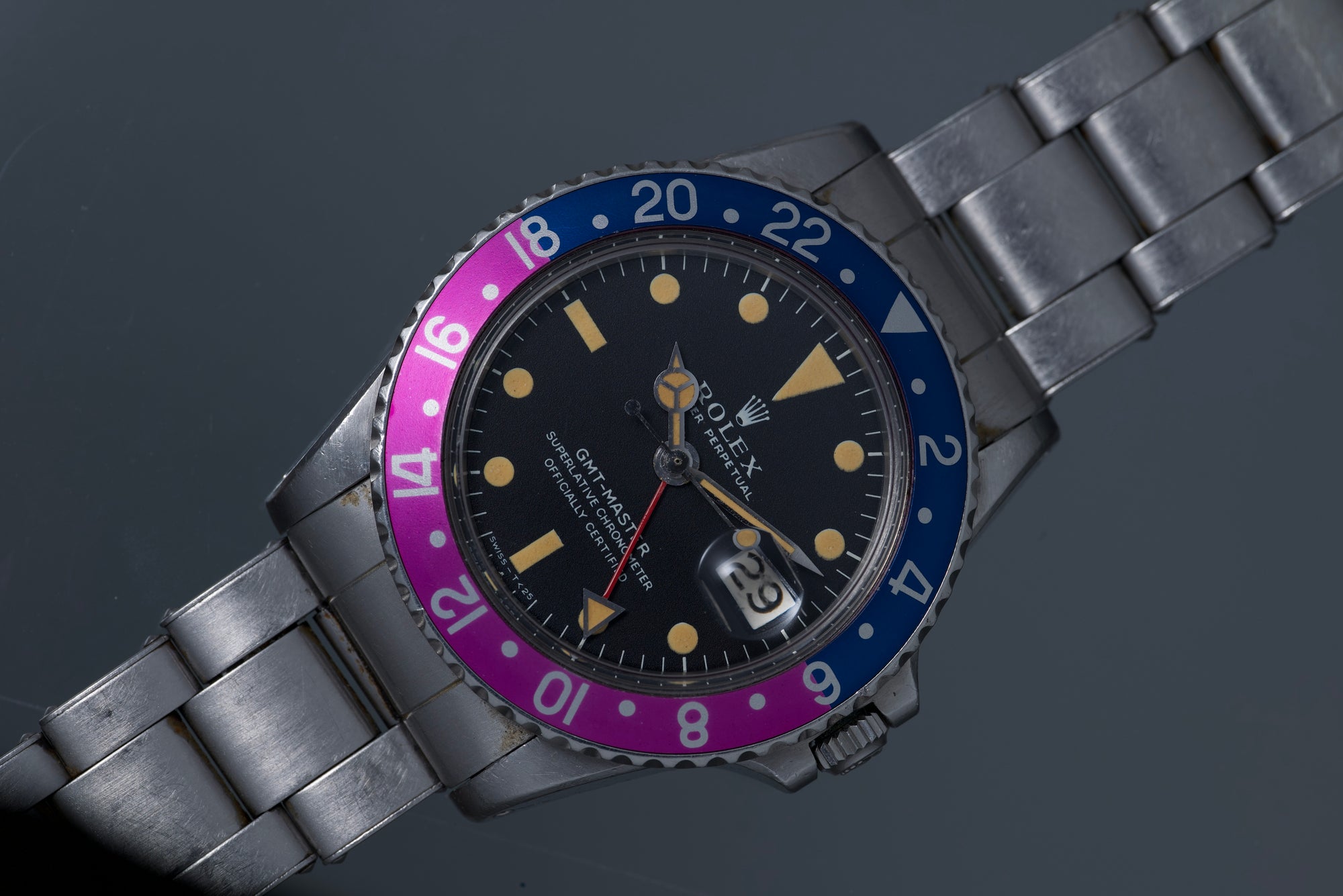1675 MK1 Dial with Super Fuchsia Insert Box and Paers