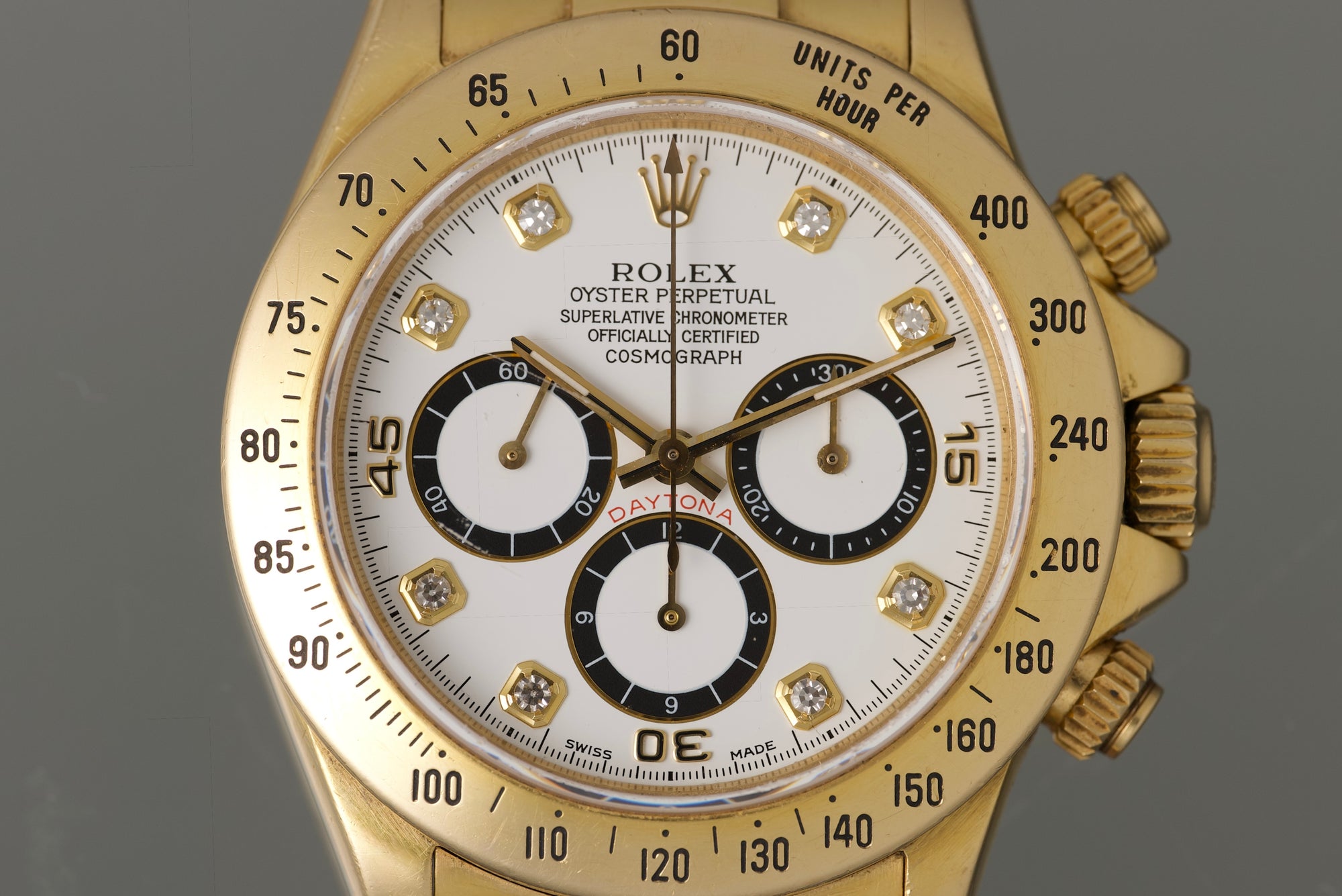 16528 Zenith Daytona  / white diamond dial with box and papers