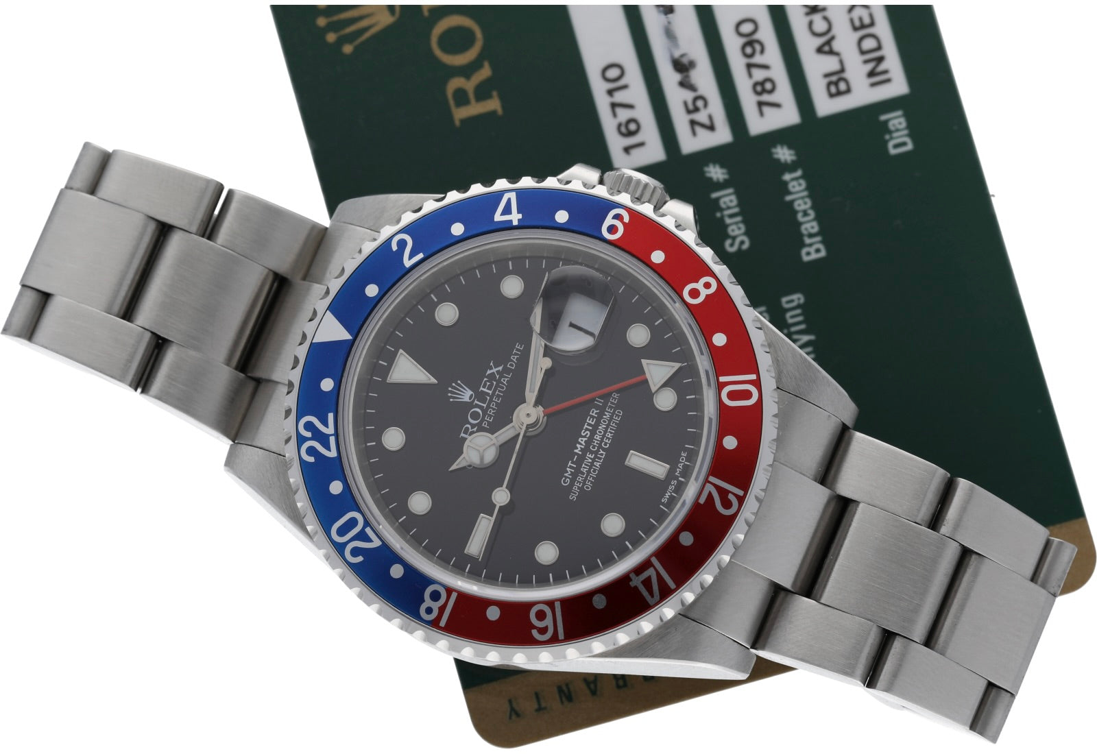 ROLEX GMT StIcK DiAl 2007 Z5 serial