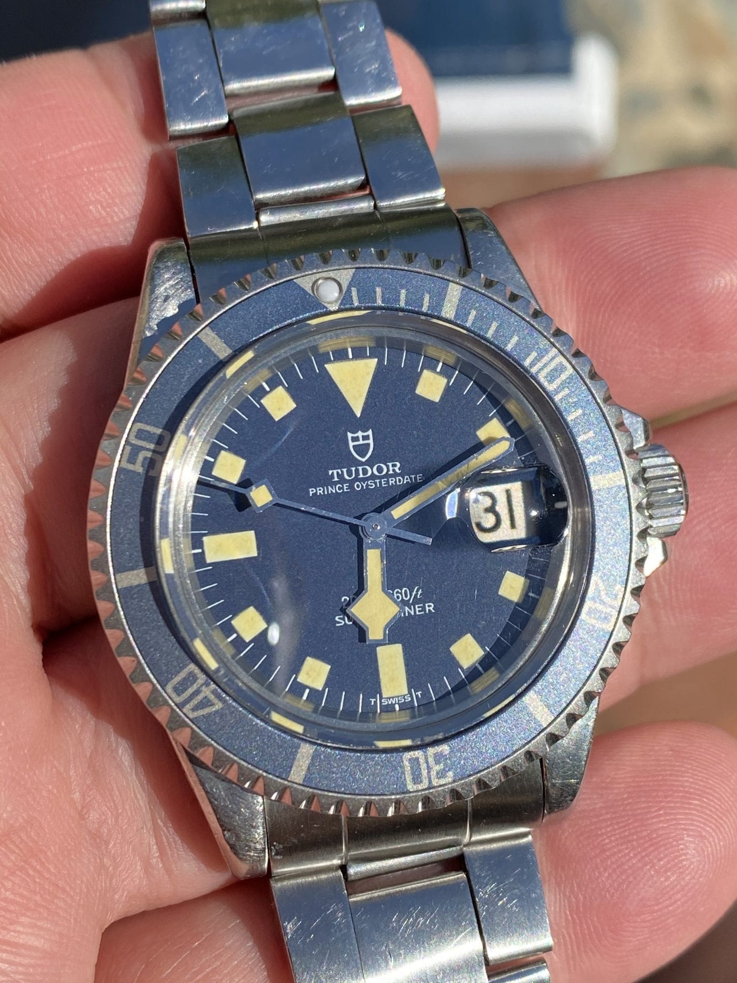Tudor submariner 94110 blue dial amazing